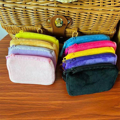 Solid Color Plush Coin Purse