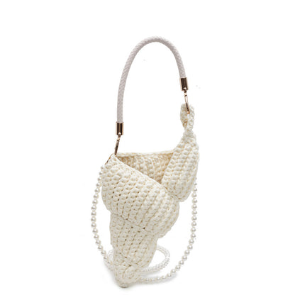 Handmade Woven Bag Women's Conch Shell Crossbody Bag