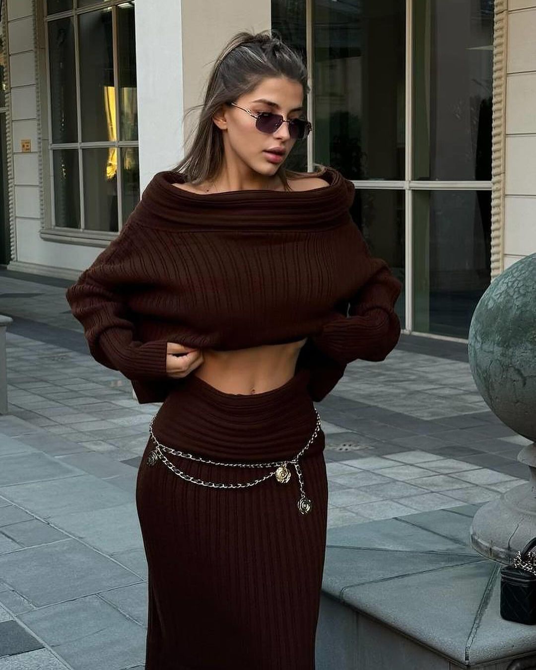 Women Knitted Sweater Set