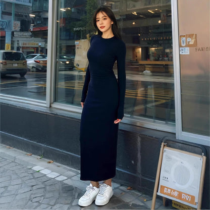 Crewneck Long Sleeve Dress