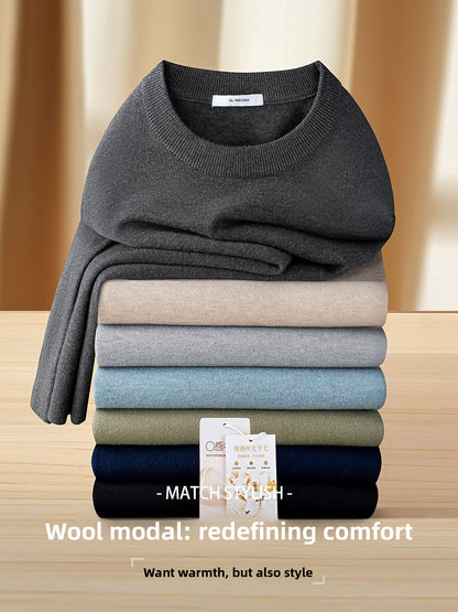 Mens Wool Blend Knit Sweater