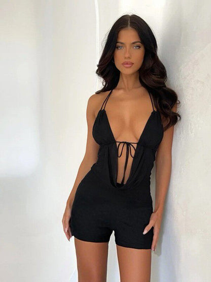 Tailored Strap Jumpsuit Shorts