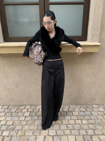 Pleated Wide Leg Trousers for Women