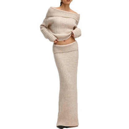 Women Knitted Sweater Set