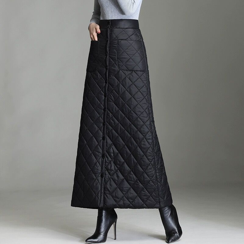 Womens A-Line Down Cotton Skirt