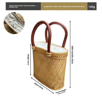 Vintage rattan crossbody bag