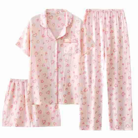 Women's three-piece loungewear set