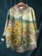 Women's Loose Print Round Neck T-shirt