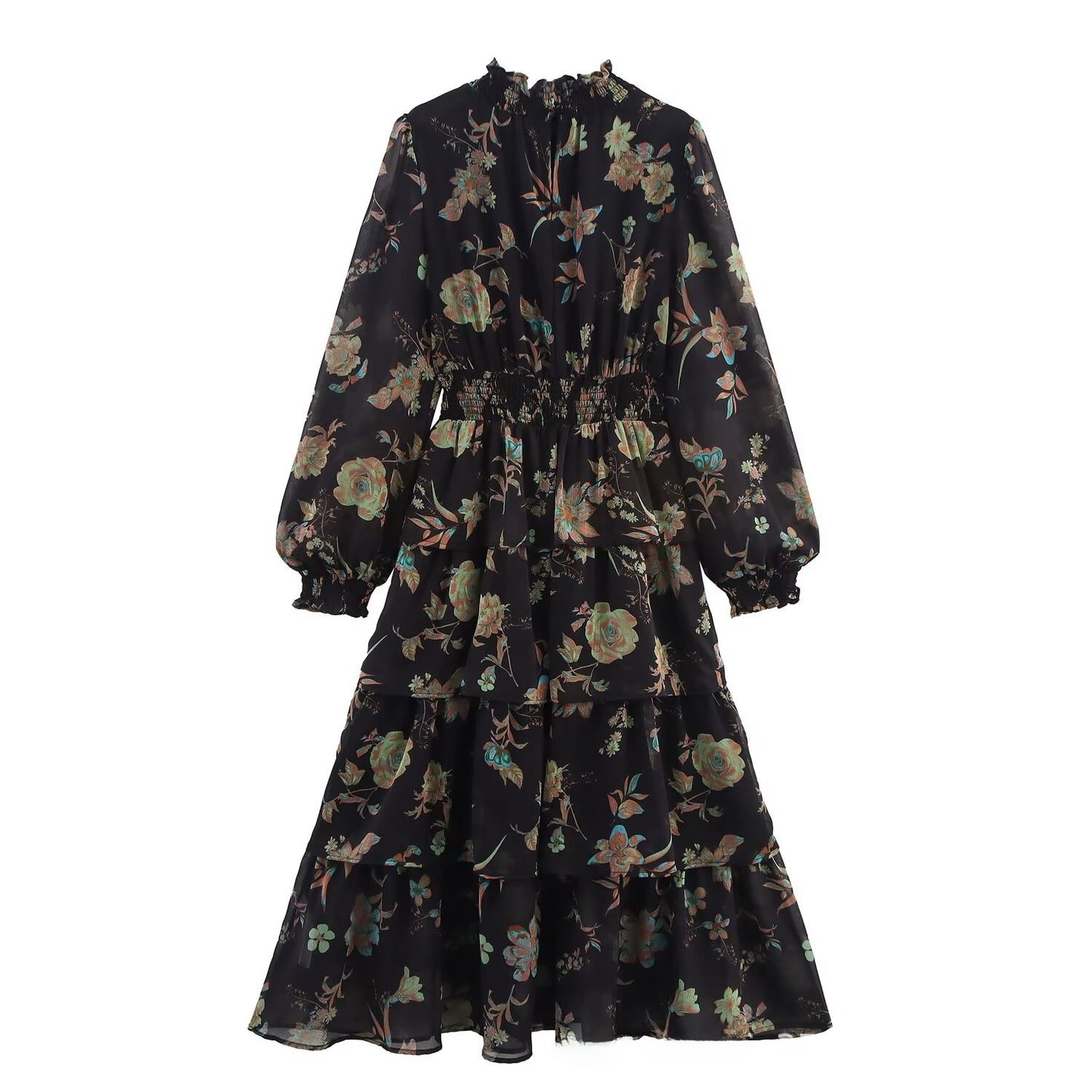 Long-sleeved vacation dress