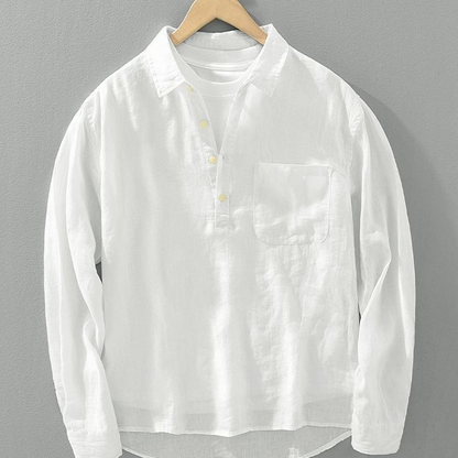 Men's Linen Pullover Shirt