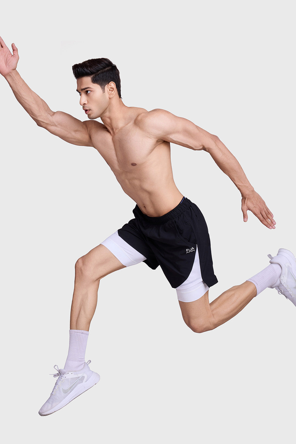 2 in 1 Mesh Short Black/White