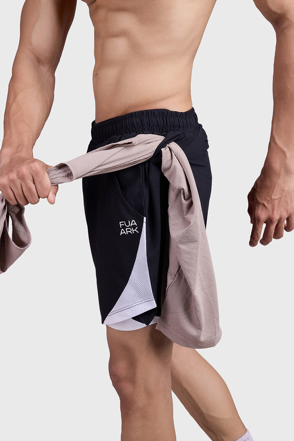 2 in 1 Mesh Short Black/White