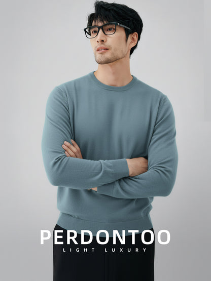 Mens Wool Blend Knit Sweater