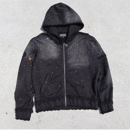 Mens Star Print Hooded Sweatshirt