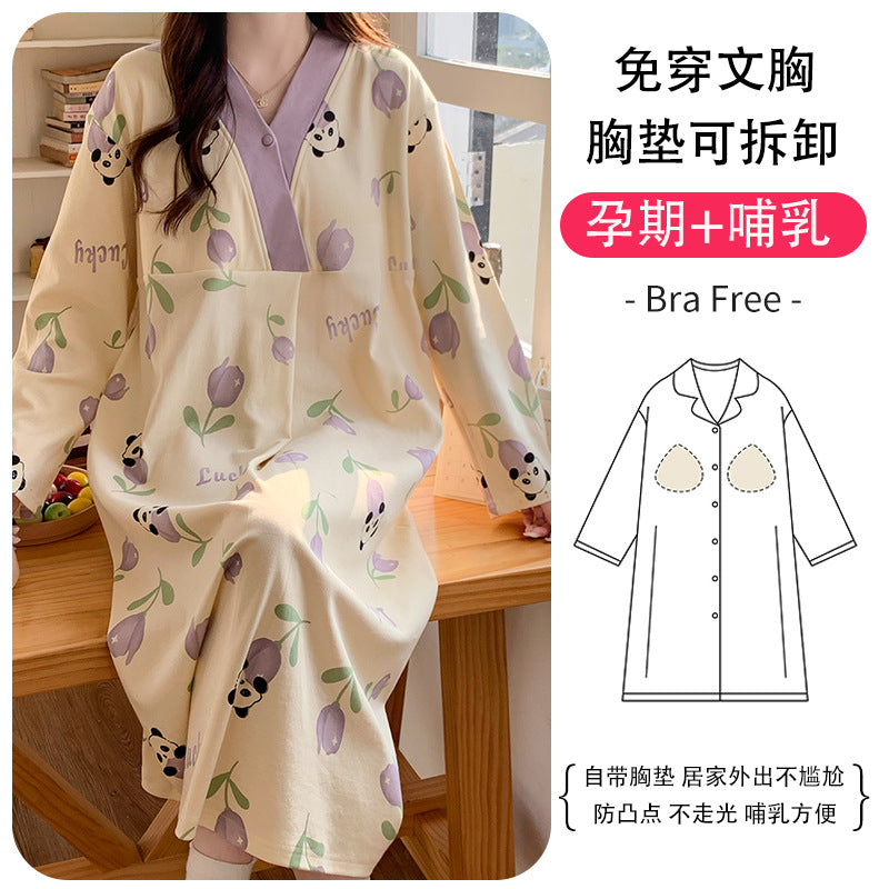 Postpartum sleep gown