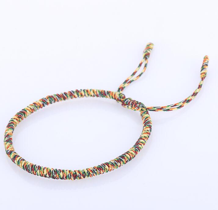 10pcs Multi Color Tibetan Buddhist Good Lucky Charm Tibetan Bracelets Handmade Knots Rope Bracelet