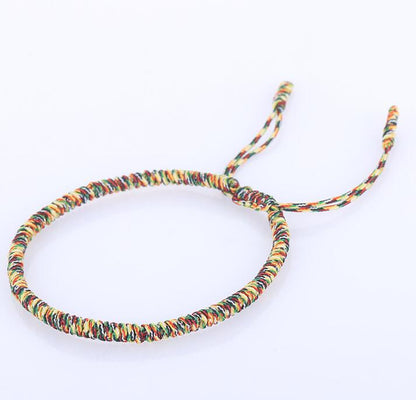 10pcs Multi Color Tibetan Buddhist Good Lucky Charm Tibetan Bracelets Handmade Knots Rope Bracelet
