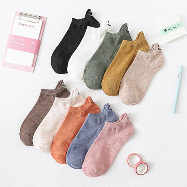 Cartoon Embroidered Casual Socks