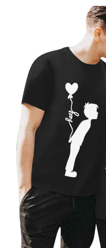 Valentine's Day T-shirtCouple Short Sleeve Round Neck Cute PrintExport Style