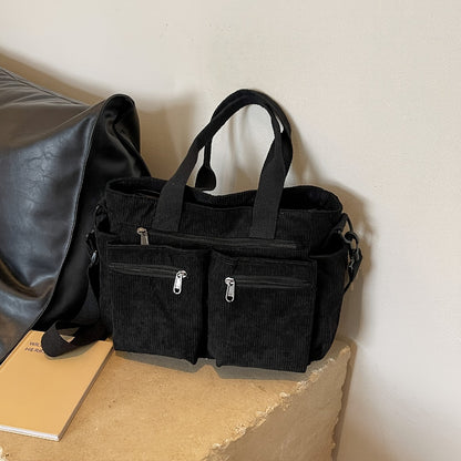 Corduroy Multi-compartment Bag