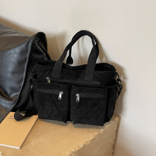 Corduroy Multi-compartment Bag