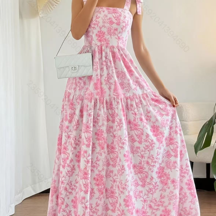 Floral Smocked A-Line Dress