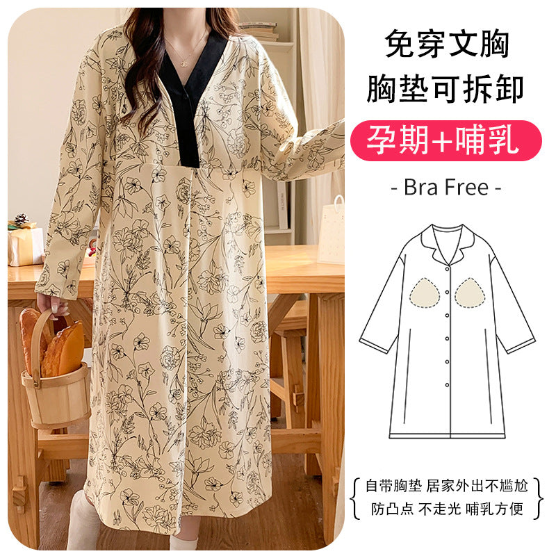 Postpartum sleep gown