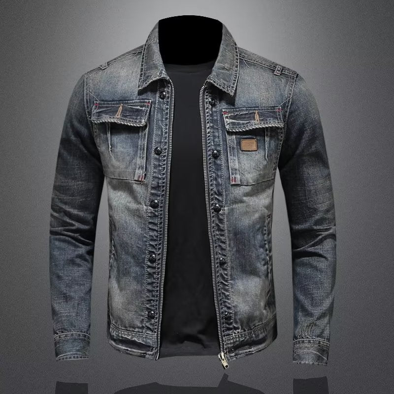 Slim Fit Denim Jacket for Men