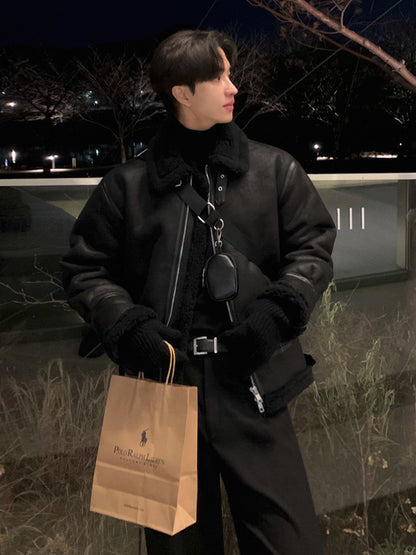 Mens Stand Collar Winter Coat