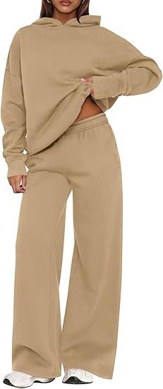 Fleece Lined Hooded Sweatshirt and Sweatpants Set