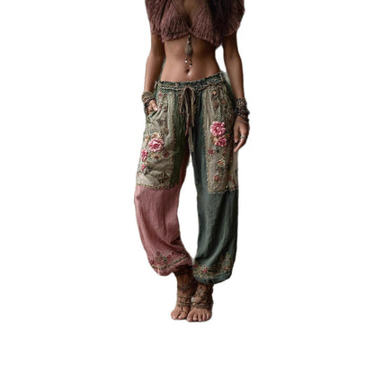 Wide Leg Straight Pants with Side Panels
