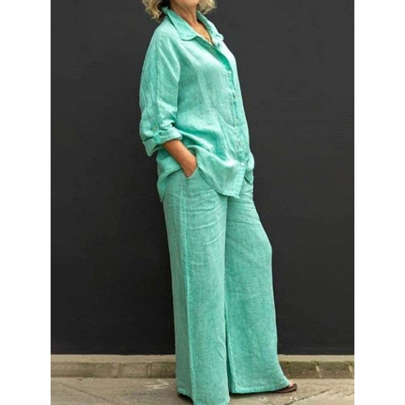 Women's Casual Shirt and Pants Set