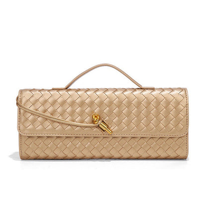 Single-shoulder baguette woven bag