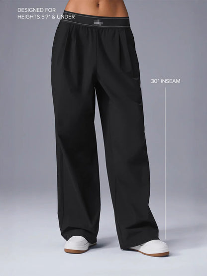 Womens Casual Wide-Leg Knitted Pants