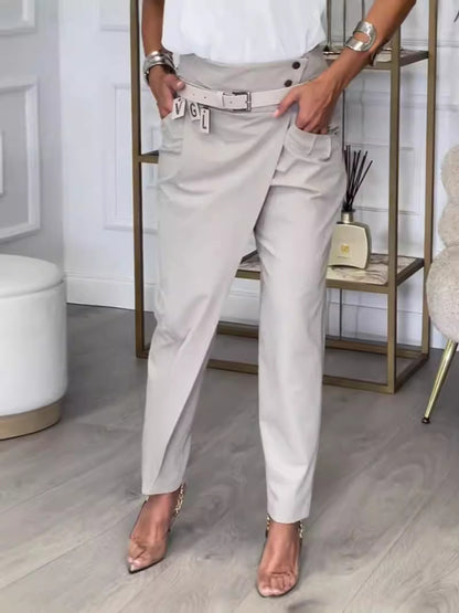 Slim-fit casual pants for women
