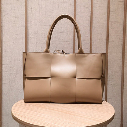 Genuine Leather Woven Tote Bag