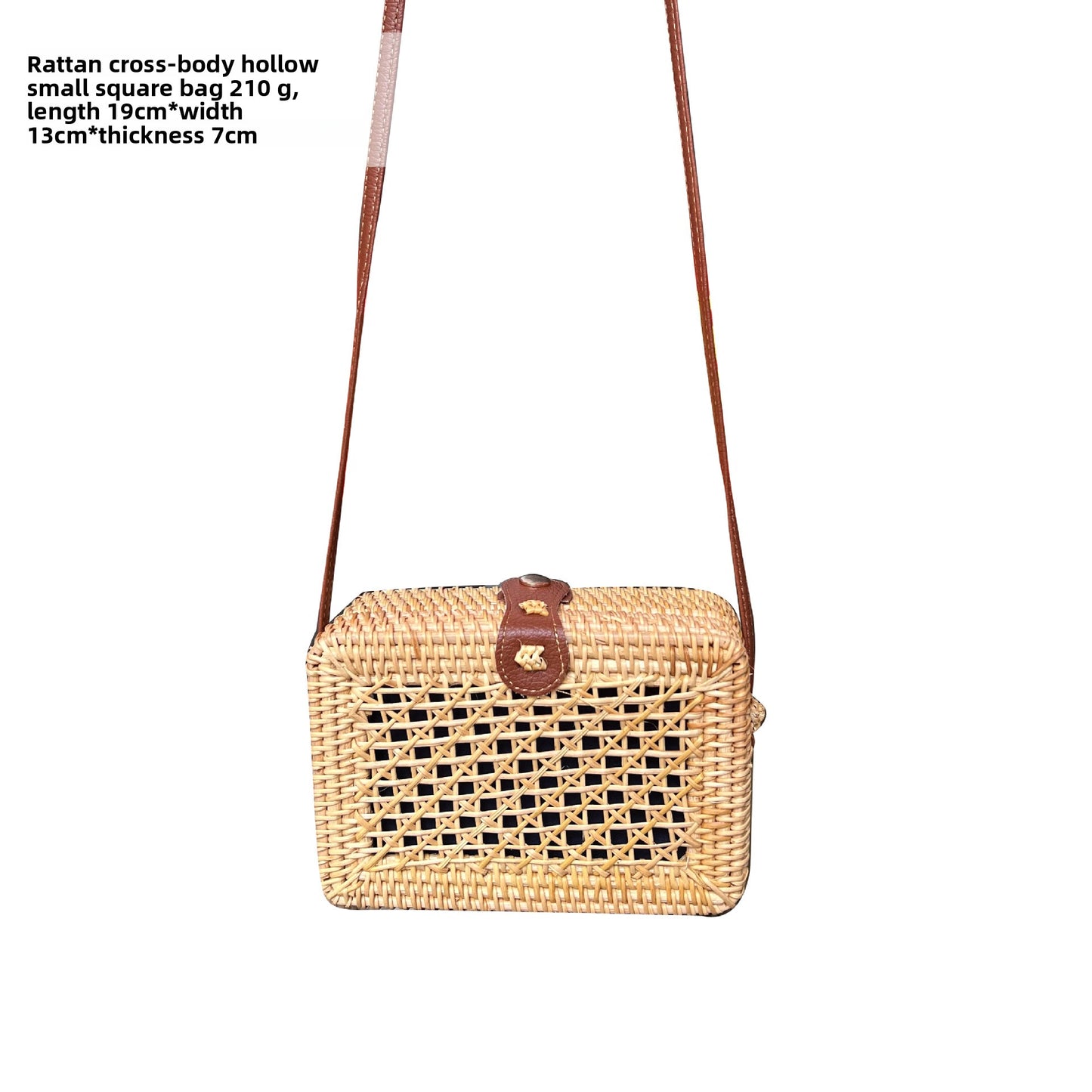 Vintage rattan crossbody bag