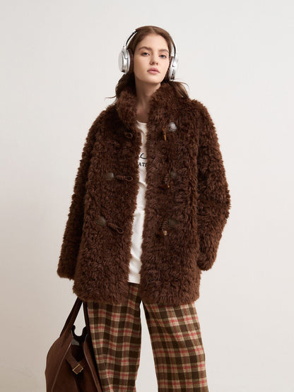 Women's sheepskin fur coat
