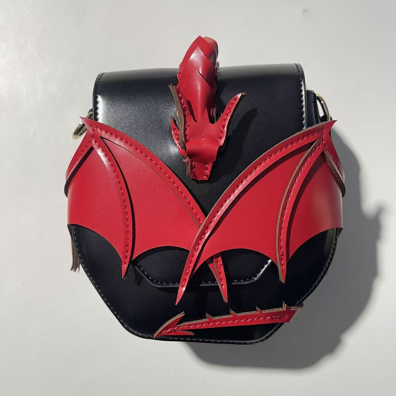 Retro Dragon Wing Design Crossbody Bag