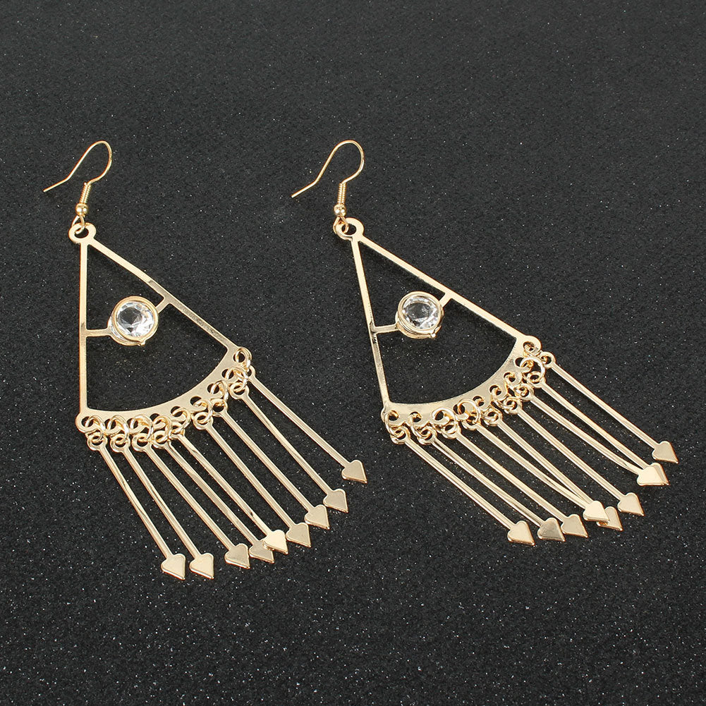 Alloy Tassel Earrings Temperament Personality Gold Plated Geometric Earrings Earrings Female