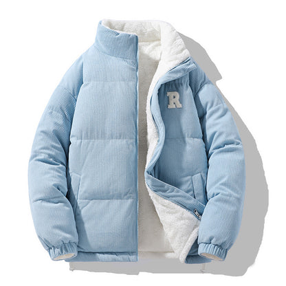 Winter thick cotton coat double-sided wearable