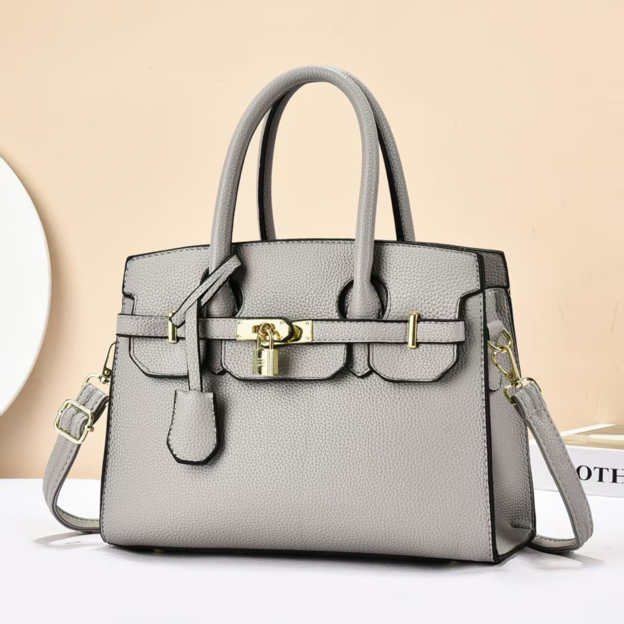 Litchi Pattern Shoulder Sling Bag