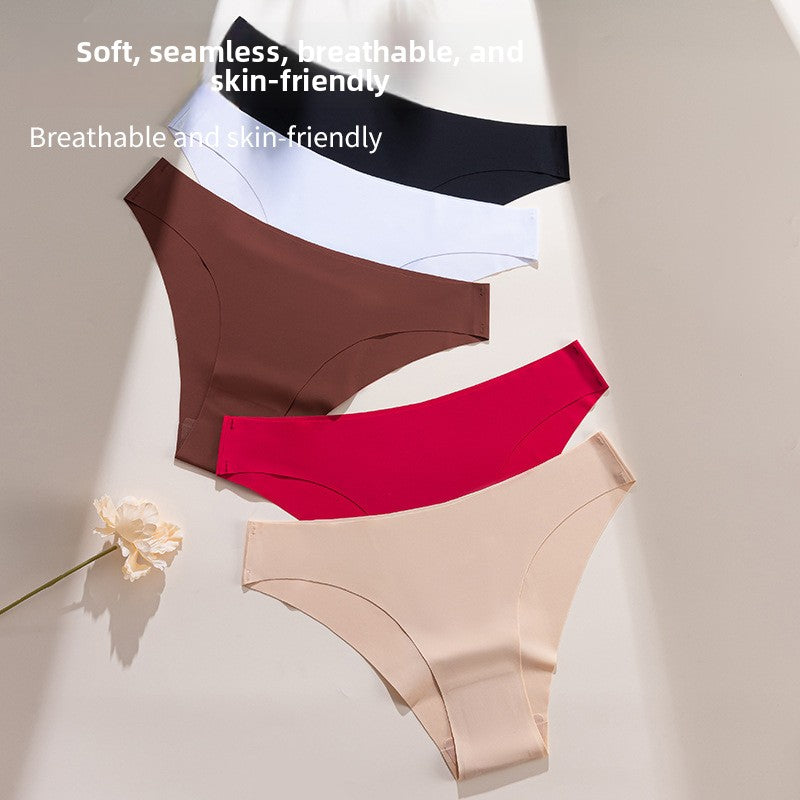 Ice silk seamless breathable low-rise briefs