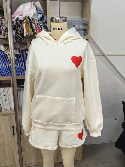 Women's Hooded Pullover Sweatshirt Set