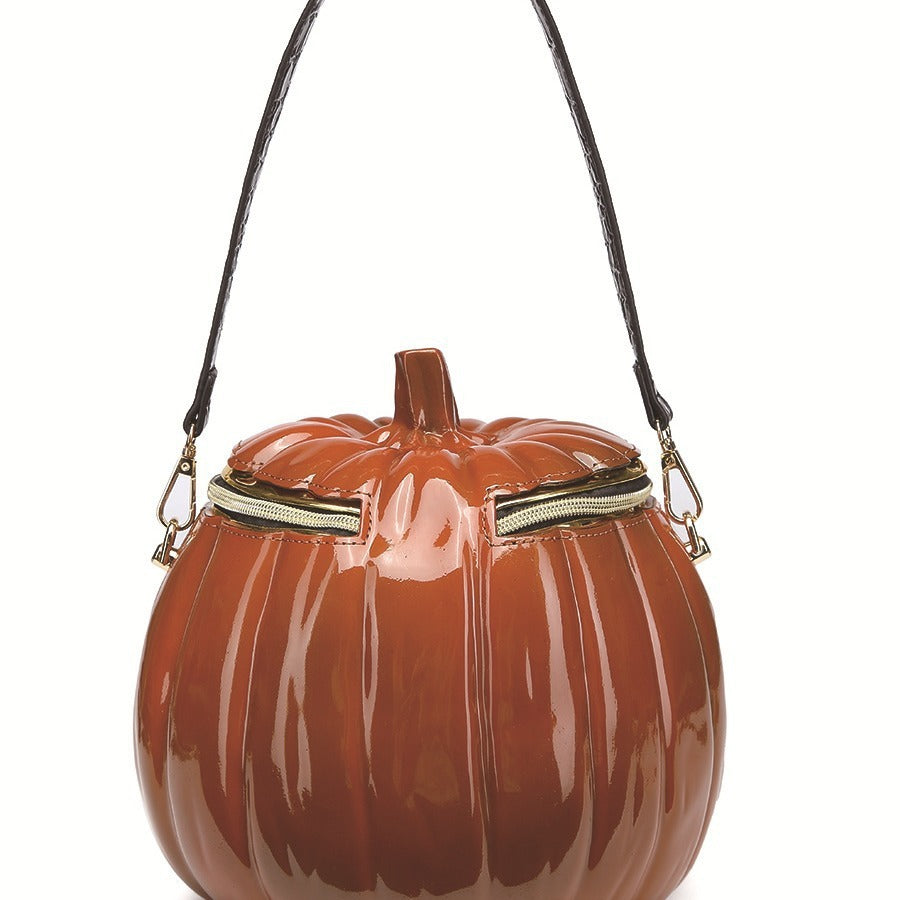 3D Pumpkin Head Shoulder Bag