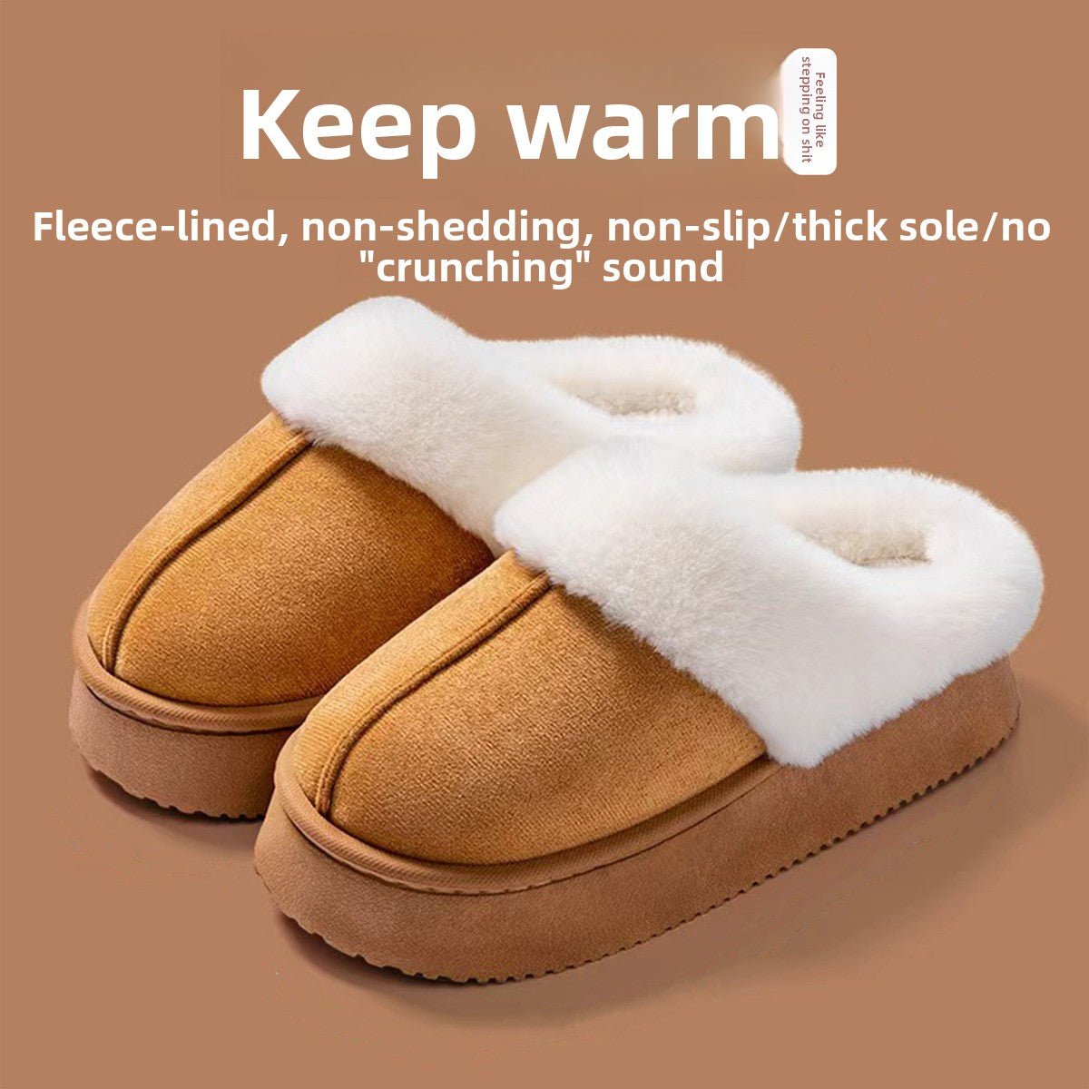 Thick-soled, non-slip, warm, and comfortable slippers