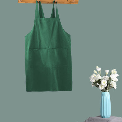 Cotton Linen Apron with Printed Logo