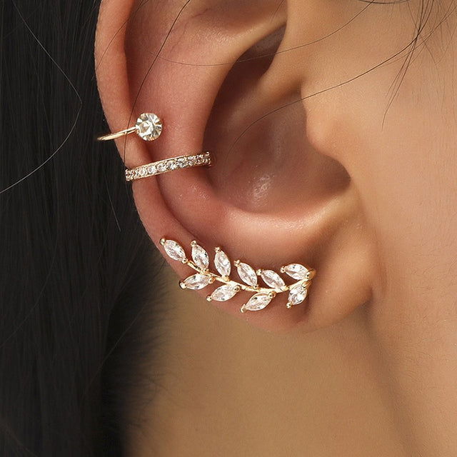 Gold Leaf No-Piercing Ear Cuff