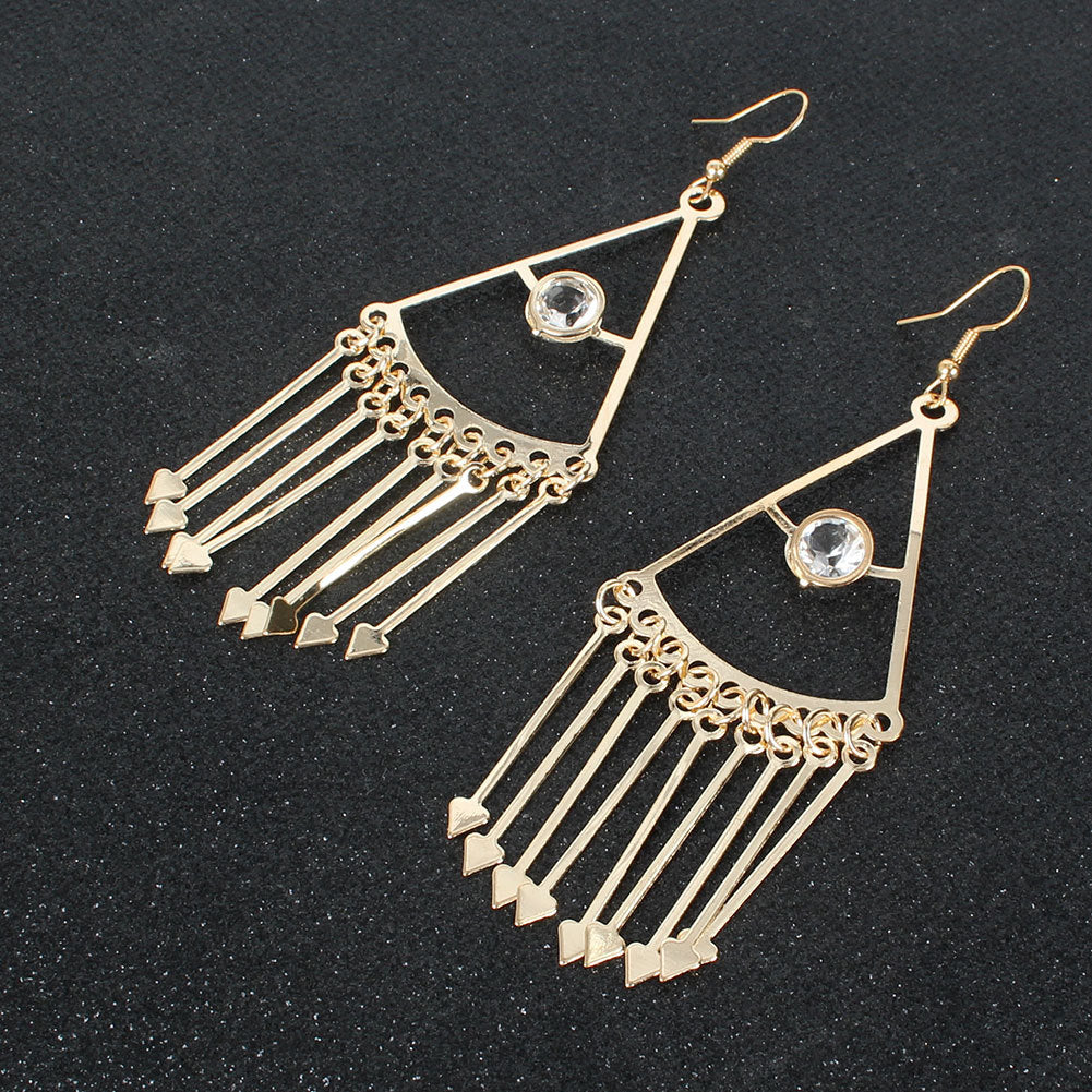 Alloy Tassel Earrings Temperament Personality Gold Plated Geometric Earrings Earrings Female