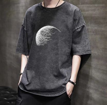Washed Cotton Casual T-Shirt